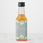 Étiquettes Pour Bouteilles De Liqueur Berneberge verte+Eucalyptus Mariage d'hiver Mini (Devant)