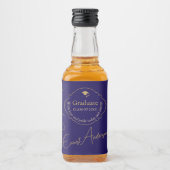Étiquettes Pour Bouteilles De Liqueur Blue Modern Félicitations Diplômé (Devant)