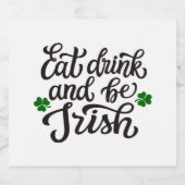 Étiquettes Pour Bouteilles De Liqueur Boisson irlandaise (Étiquettes simples)