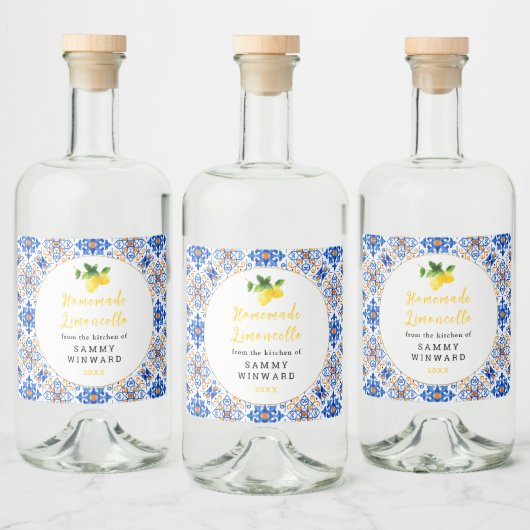 Étiquettes Pour Bouteilles De Liqueur Boisson Limoncello Maison (Bouteilles)