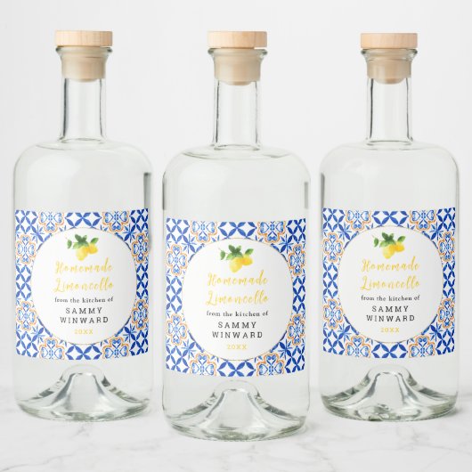 Étiquettes Pour Bouteilles De Liqueur Boisson Limoncello Maison (Bouteilles)