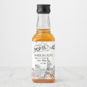 Étiquettes Pour Bouteilles De Liqueur Bonjour Bebe Français Baby shower neutre entre les (Devant)