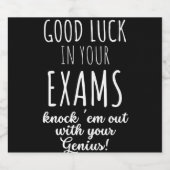 Étiquettes Pour Bouteilles De Liqueur bonne chance dans vos examens (Étiquettes simples)