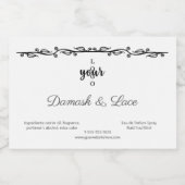 Étiquettes Pour Bouteilles De Liqueur Bordure classique Feuille Bougie de parfum de luxe (Étiquettes simples)