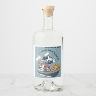 Étiquettes Pour Bouteilles De Liqueur Botellas Diseño Divertido de Mouse y aviones