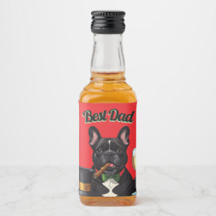 Étiquettes Pour Bouteilles De Liqueur Bouledogue français cigare 