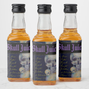 Étiquettes Pour Bouteilles De Liqueur Bouteille de bière au jus de crâne vintage épouvan