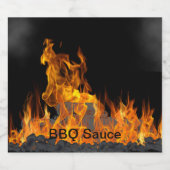 Étiquettes Pour Bouteilles De Liqueur Bouteille de sauce barbecue (Étiquettes simples)