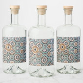 Étiquettes Pour Bouteilles De Liqueur Bouteille d'eau Marrakech mosaïque - (Bouteilles)