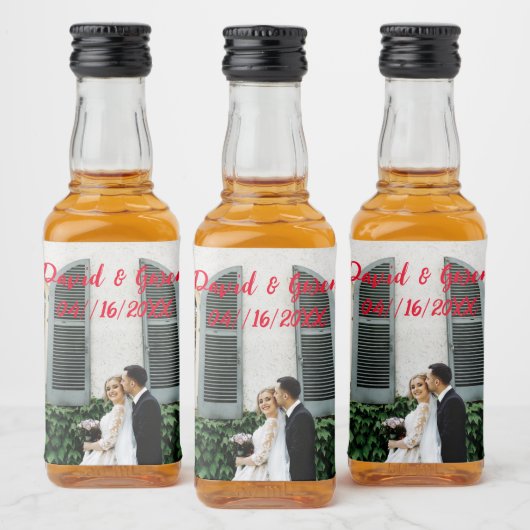 Étiquettes Pour Bouteilles De Liqueur Bouteilles de Mariage customisées (Bouteilles)