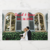 Étiquettes Pour Bouteilles De Liqueur Bouteilles de Mariage customisées (Étiquettes simples)