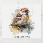 Étiquettes Pour Bouteilles De Liqueur Bruant rustique, personnalisé (Étiquettes simples)