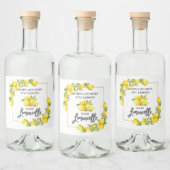 Étiquettes Pour Bouteilles De Liqueur Brush Script Limoncello Lemons (Bouteilles)