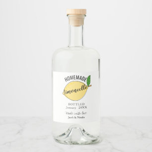 Étiquettes Pour Bouteilles De Liqueur cadeau de mariage limoncello fait maison personnal