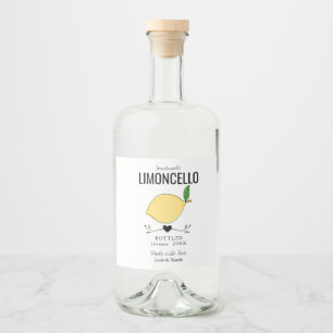 Étiquettes Pour Bouteilles De Liqueur cadeau de mariage personnalisé limoncello fait mai