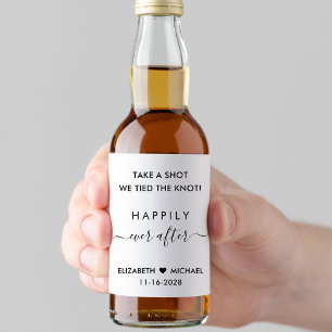 Étiquettes Pour Bouteilles De Liqueur Cadeau de mariage pour une fin heureuse