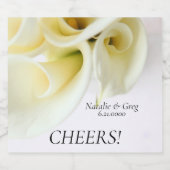 Étiquettes Pour Bouteilles De Liqueur Calla lis avec espace texte (Étiquettes simples)