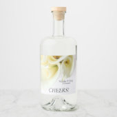 Étiquettes Pour Bouteilles De Liqueur Calla lis avec espace texte (Devant)