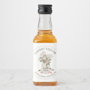 Étiquettes Pour Bouteilles De Liqueur Cerise Liquor fait maison