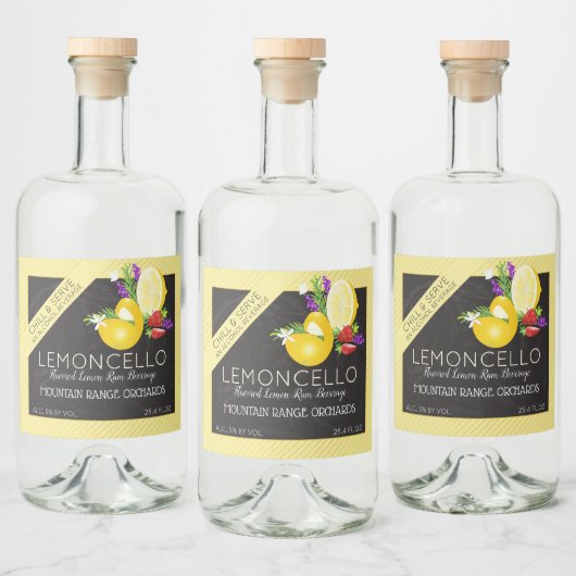 Étiquettes Pour Bouteilles De Liqueur Chalet citron vert (Bouteilles)