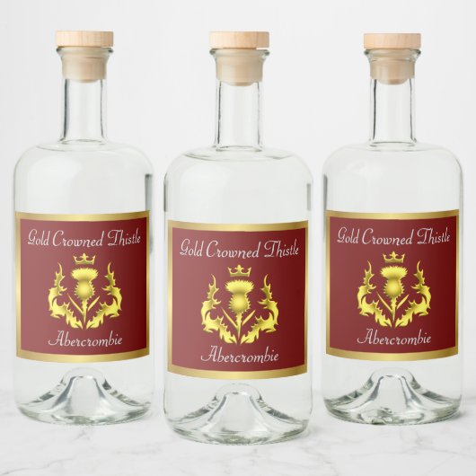 Étiquettes Pour Bouteilles De Liqueur Chardon Abercrombie Gold Crowned (Bouteilles)
