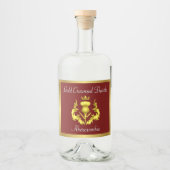 Étiquettes Pour Bouteilles De Liqueur Chardon Abercrombie Gold Crowned (Devant)