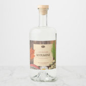 Étiquettes Pour Bouteilles De Liqueur Charmante forêt rustique Nature inspirée Lune (Devant)