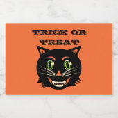 Étiquettes Pour Bouteilles De Liqueur Chat noir vintage (Étiquettes simples)