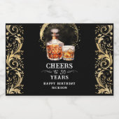 Étiquettes Pour Bouteilles De Liqueur Cheers à 30 ans Whiskey (Étiquettes simples)