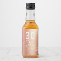 Chic Elegant Rose Gold 30 Anniversaire Fête Mini