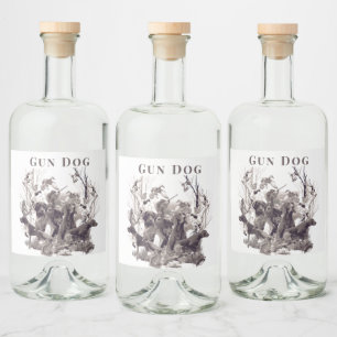 Étiquettes Pour Bouteilles De Liqueur Chiens de chasse, Chiens de pistolet, saison de ch