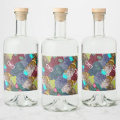 Étiquettes Pour Bouteilles De Liqueur Chouette dans la couronne (Bouteilles)