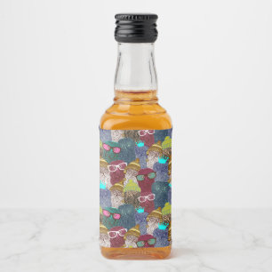 Étiquettes Pour Bouteilles De Liqueur Chouette dans la couronne