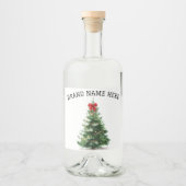 Étiquettes Pour Bouteilles De Liqueur Christmas Tree Beverage Label Set – Brand Name (Devant)