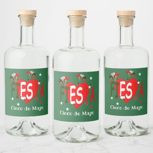 Étiquettes Pour Bouteilles De Liqueur Cinco de mayo, fiesta mexicaine (Bouteilles)