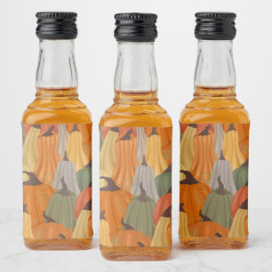 Étiquettes Pour Bouteilles De Liqueur Citrouilles cosy