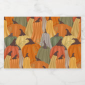 Étiquettes Pour Bouteilles De Liqueur Citrouilles cosy (Étiquettes simples)