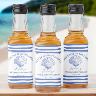 Étiquettes Pour Bouteilles De Liqueur Coastal Cowgirl Bachelorette dernier toast sur la