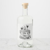 Étiquettes Pour Bouteilles De Liqueur cocktails de Noël (Devant)