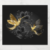 Étiquettes Pour Bouteilles De Liqueur Colibri noir et or (Étiquettes simples)