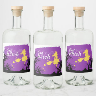 Étiquettes Pour Bouteilles De Liqueur Collection de timbres Halloween "Evil Witch"