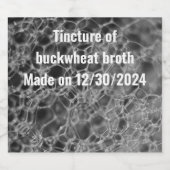 Étiquettes Pour Bouteilles De Liqueur Conception de bulles grises (Étiquettes simples)