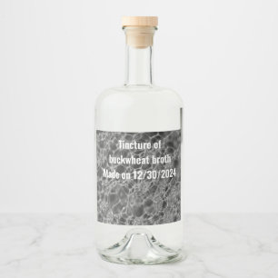 Étiquettes Pour Bouteilles De Liqueur Conception de bulles grises