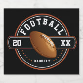 Étiquettes Pour Bouteilles De Liqueur Conception personnalisée du football (Étiquettes simples)