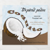 Étiquettes Pour Bouteilles De Liqueur Coquito Coconut Fruit tropical (Étiquettes simples)