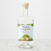 Étiquettes Pour Bouteilles De Liqueur Coquito Coconut Fruit tropical (Devant)