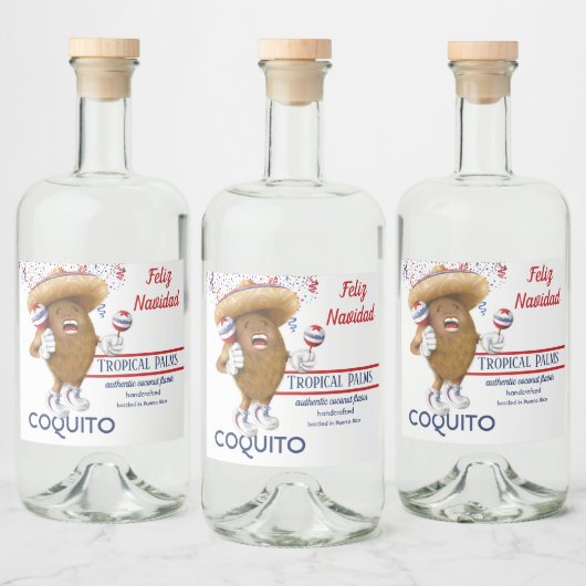 Étiquettes Pour Bouteilles De Liqueur Coquito Coconut Maracas (Bouteilles)