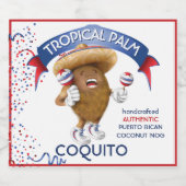 Étiquettes Pour Bouteilles De Liqueur Coquito Coconut Maracas (Étiquettes simples)