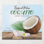 Étiquettes Pour Bouteilles De Liqueur Coquito Coconut Tropical (Étiquettes simples)