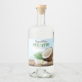 Étiquettes Pour Bouteilles De Liqueur Coquito Coconut Tropical (Devant)